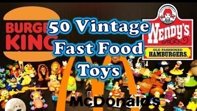 '50 Vintage FAST FOOD TOYS 80\'s 90\'s Mcdonalds Burger King Wendys Kids Happy Meal Disney Surprise Lot'