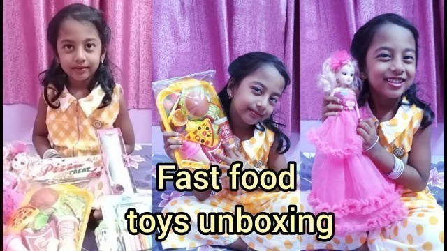 'Fast food toys unboxing video'