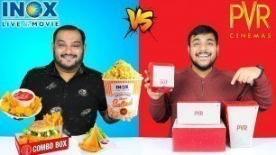 'PVR Vs INOX Multiplex Food Comparison | Movie Theater Food Challenge | Food Eating | Viwa Food World'