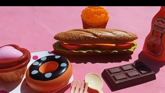 '4 minutes Satisfying with unboxing Hello Kitty toys and more Fast Food and Dessert ASMR'