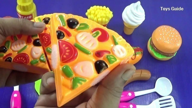 'My Box of Foods - Pizza, Bargar, etc Fast Food Toys Compilation | Toys Guide'