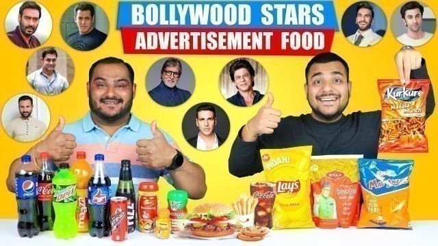 'Trying Bollywood Stars Advertisement Food | Food Challenge | Viwa Food World'