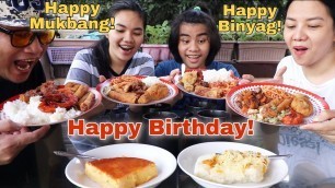 'Birthday na Binyag pa Mukbang! | Filipino Food Mukbang, Pinoy Mukbang!'