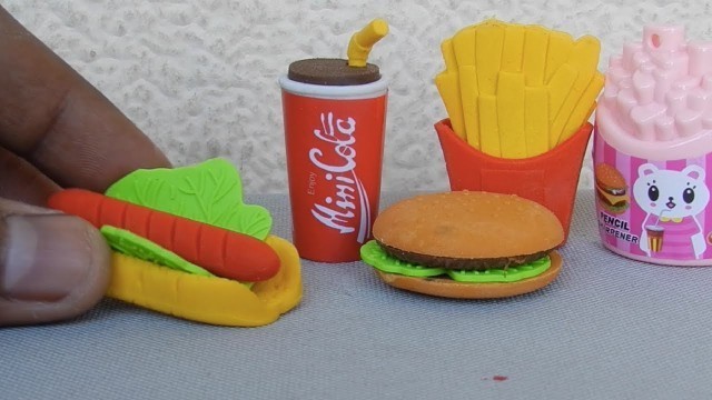 'Miniature Fast Food Toys for Kids |Dollhouse Food Toy Unboxing'