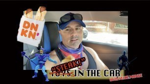 'Toys in the Car: Fast Food in the Car. New Dunkin\' Steak & Cheese Roll Up Review'