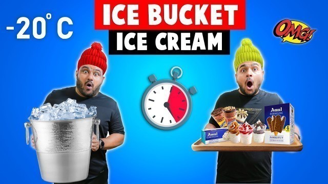 'ICE BUCKET ICE CREAM EATING CHALLENGE | Ice Bucket Challenge With Brother | Viwa Food World'