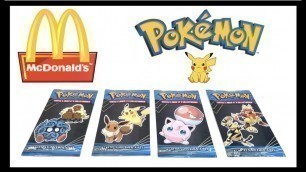 'Pokemon Pikachu FULL SET card MCDONALDS happy meal kids fast food toys'