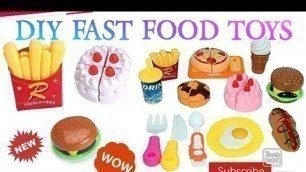 'DIY FAST FOOD ITEM AT HOME|| HOMEMADE FAST-FOOD TOYS || PAPER ART AND CRAFT||  CUTE TOYS MAKING||'