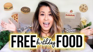 'HOW TO GET FREE FOOD ON YOUR BIRTHDAY! | Ariel Hamilton'