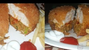 'FRIED CHEESE SHAMI BURGER || easy and yummy Recepi || by Food Gallery'