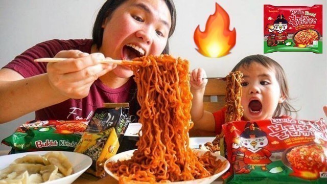 'SPICY Korean FIRE NOODLE Challenge? Mark Wiens, The Food Ranger, & Best Ever Food Review Show EFFECT'