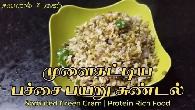 'Mulaikattiya Pachai Payaru Sundal in Tamil | Sprouted Green Gram | Evening Snack | Protein Rich Food'