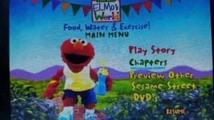 'Elmos World Food Water Exersice DVD Menu Walkthrough'