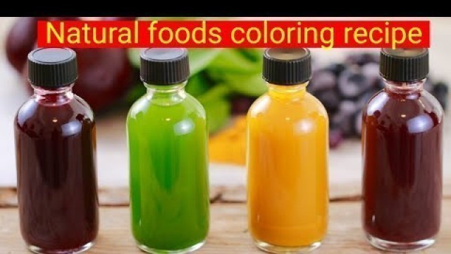 '100% natural homemade food color recipe | How to make natural food coloring'