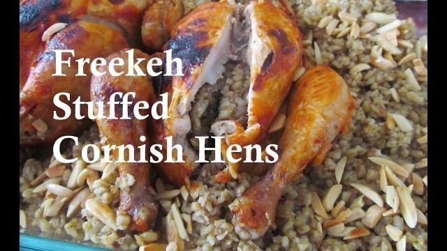'Freekeh Stuffed Chicken/ The Egyptian National dish/ دجاج محشي بالفريك /#Recipe135CFF / #cffrecipes'