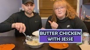 'BUTTER CHICKEN + NAAN BREAD + SAMOSAS | INDIAN FOOD MUKBANG WITH JESSE | EATING SHOW'