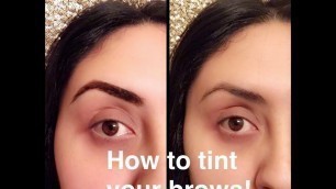 'How to Tint your eyebrows at home with food coloring'