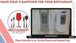 'Hand Soap and Sanitizer For Your Restaurant I Small Restaurant Business'