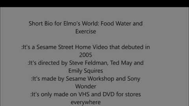'Logo History #7: Elmo\'s World Food Water and Exercise'