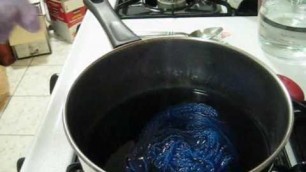 'Dyeing Yarn with Food Coloring on the Stove'