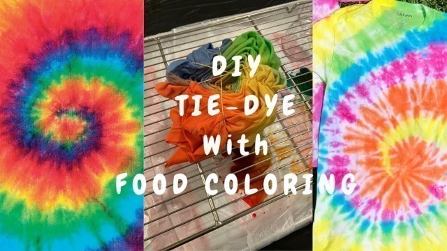 'TIE DYE WITH FOOD COLORING •EXPERIMENT•