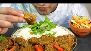 'Eating SPICY MUTTON MASALA CURRY with RICE|Eating Indian Food ( Eating Show)4K Video (Ultra HD)'