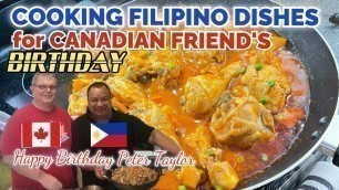 'VLOG 179  i cook some Filipino Food to Canadian Friend\'s birthday, ma enjoy nya kaya?'