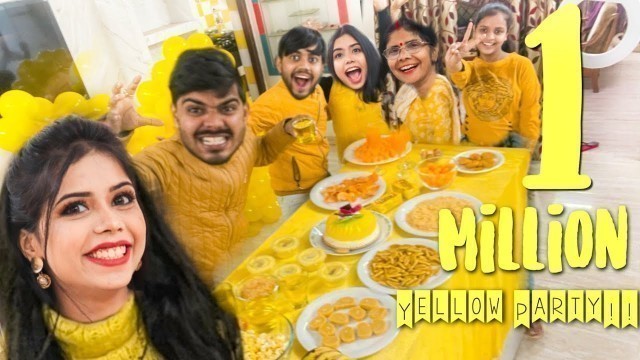 '1 MILLION Subscribers Everything YELLOW Party!! *yellow food, decoration, outfit* 