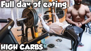 'HIGH CARB DAY - 400G OF CARBS - HEAVY BENCH DAY (140KG) + AB WORKOUT'