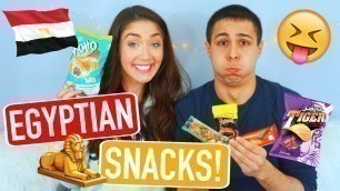 'American Boyfriend & Girlfriend Taste Test Egyptian Snacks! | Trending With Tori'