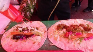 'EGYPTIAN FALAFEL SANDWICH WRAPS: Delicious Middle Eastern Vegetarian Street Food in Waterloo, London'