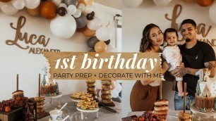 'Baby\'s First Birthday Party Prep with Me | DIY Balloon Garland, Decor, Food and More!'