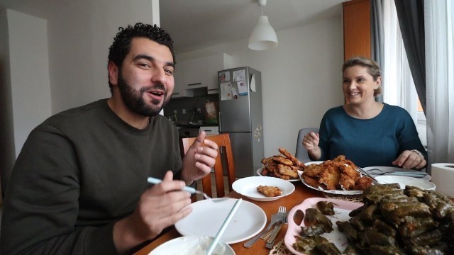 'Egyptian food|اجنبية عزمتنا علي محشي مصري لاول مرة'