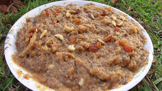 'Tasty Bread Halwa Recipe Making at Farm | KK2 Food Ranger | Spank Media'