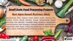 'Small Scale Food Processing Projects: Best Agro-Based Business Ideas'