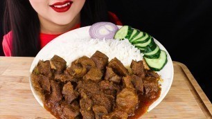 'Eating SPICY MUTTON CURRY with RICE|Eating Indian Food (ASMR Eating Show)'