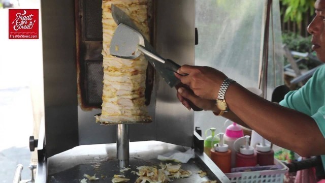 'Pattaya Street Food | Egyptian Shawarma Kebab Near Beach Road | Most Popular Asian Street Food'