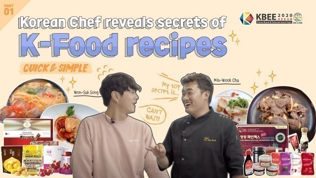 '[KBEE 2020 ASEAN] K-Food X Wonsub Song& Minwook Cha'