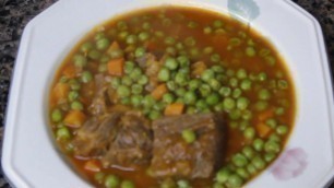 'Beef, Carrots, Peas, and Tomato sauce Egyptian Food'