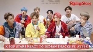 'K-Pop Stars React to Indian Snacks ft. ATEEZ (에이티즈)'