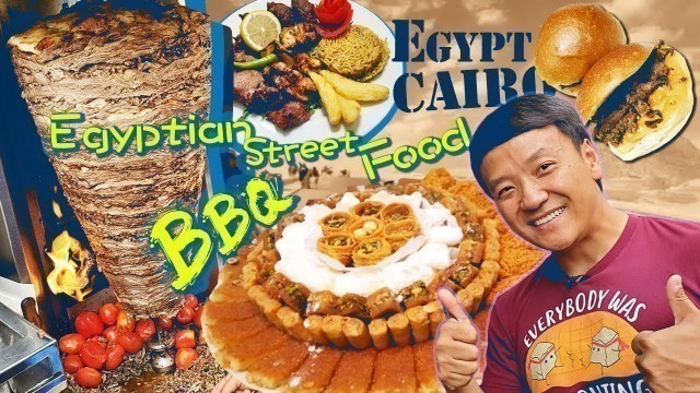 'EGYPTIAN BBQ! Trying EGYPTIAN STREET FOOD in Cairo Egypt'