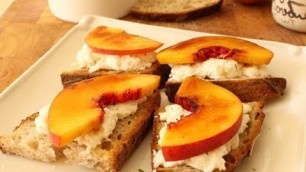 'Food Wishes Recipes - Peach Brulee Burrata Bruschetta Recipe - Peach Burrata Bruschetta'