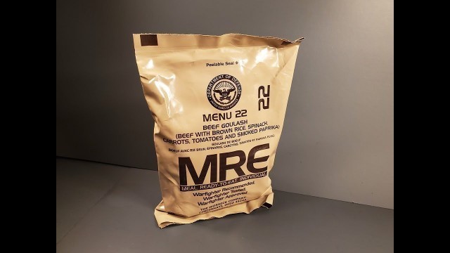 '2019 MRE Beef Goulash Meal Ready to Eat Review US Ration Taste Testing'