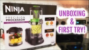 'Ninja Precision Processor and Auto Spiralizer Unboxing and First Try and Review NN300 Series'