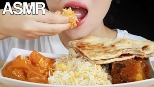 'ASMR INDIAN FOOD Chicken Tikka Masala Goat Curry Eating Sounds Mukbang No Tallking'