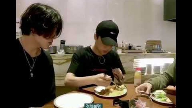 'BTS RM, JHope, Jimin & Jk eating Indian food~'