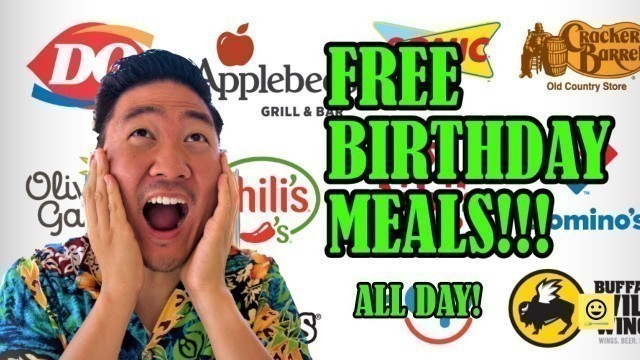 'Eating FREE FOOD For 24 HOURS | Free Birthday Meals'