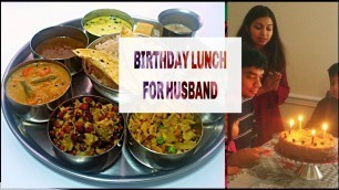 'South Indian Thali meal/ Birthday Lunch ideas for Husband/ Candid Homemaking'