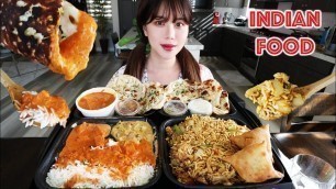 'INDIAN FOOD MUKBANG 먹방 (Chicken Biryani, Chicken Tikka Masala, Pepper Chicken, Garlic Naan, Samosa)'