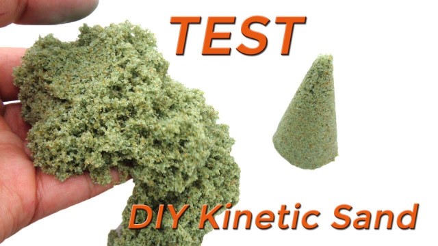 'DIY Kinetic Sand with Glue, Sand, Food Coloring and  Maica Cream at Home TEST'